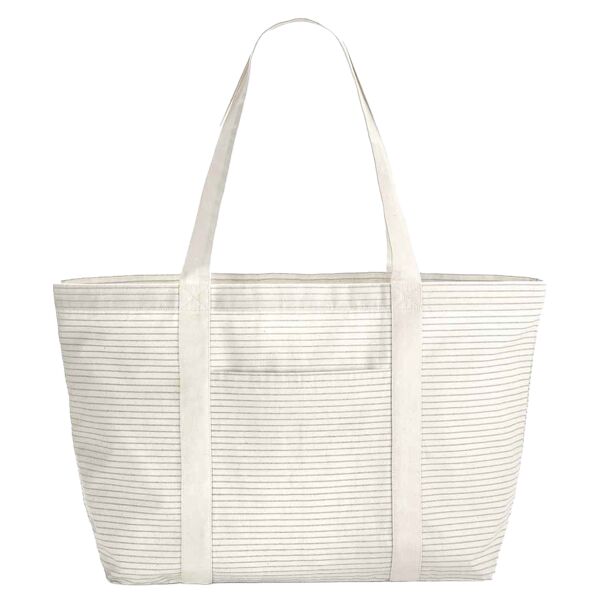 Striped organic cotton shopper Thumbnail