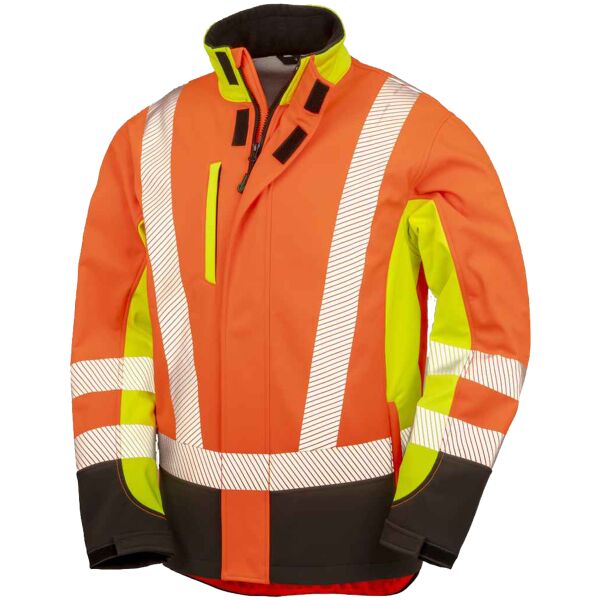 Result Recycled Three Layer Printable 3-Tone Safety Soft Shell Jacket Thumbnail