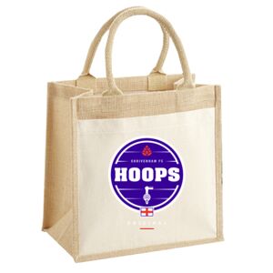 Cotton Pocket Jute Midi Tote Thumbnail