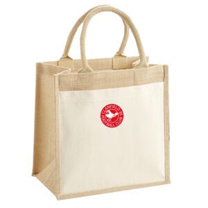 Cotton Pocket Jute Midi Tote Thumbnail
