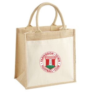 Cotton Pocket Jute Midi Tote Thumbnail