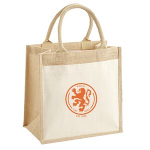 Cotton Pocket Jute Midi Tote Thumbnail