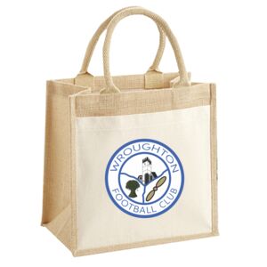 Cotton Pocket Jute Midi Tote Thumbnail